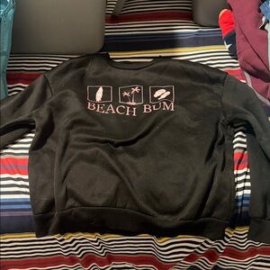 Beach Bum Black Sweatshirt